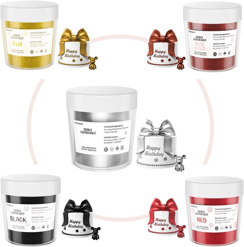 Cherrysea Silver Edible Luster Dust - 10g - Image 4